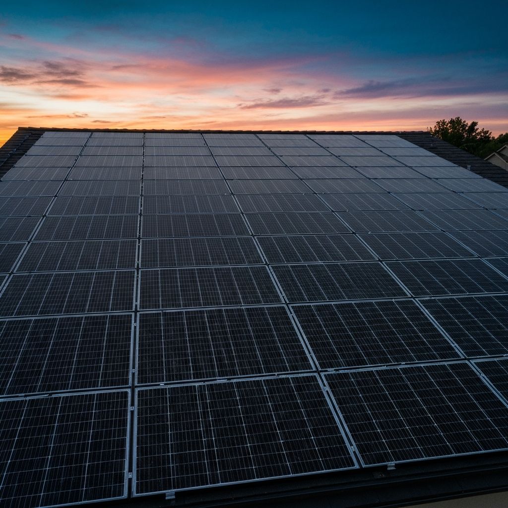 Solar panels background